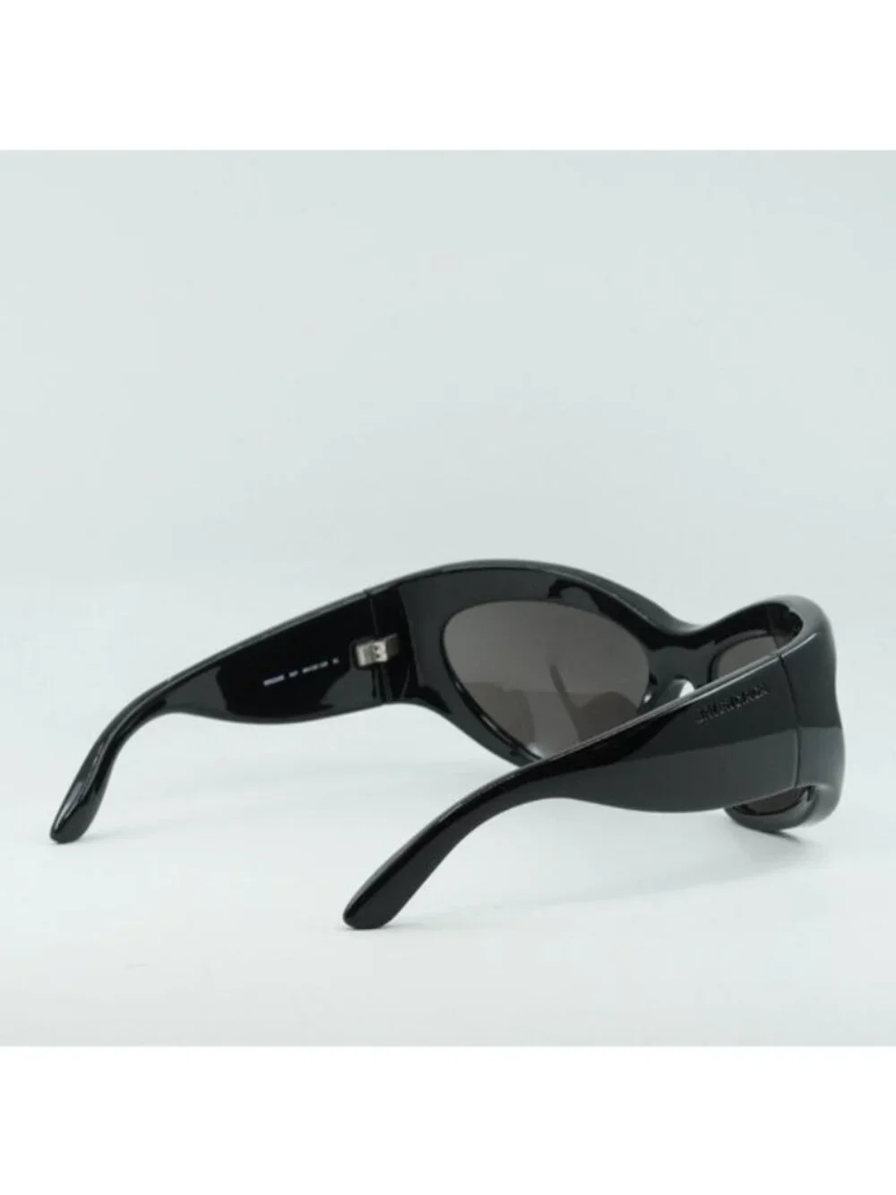 Balenciaga BB0228S 001 Geometric Sunglasses - Black/Grey